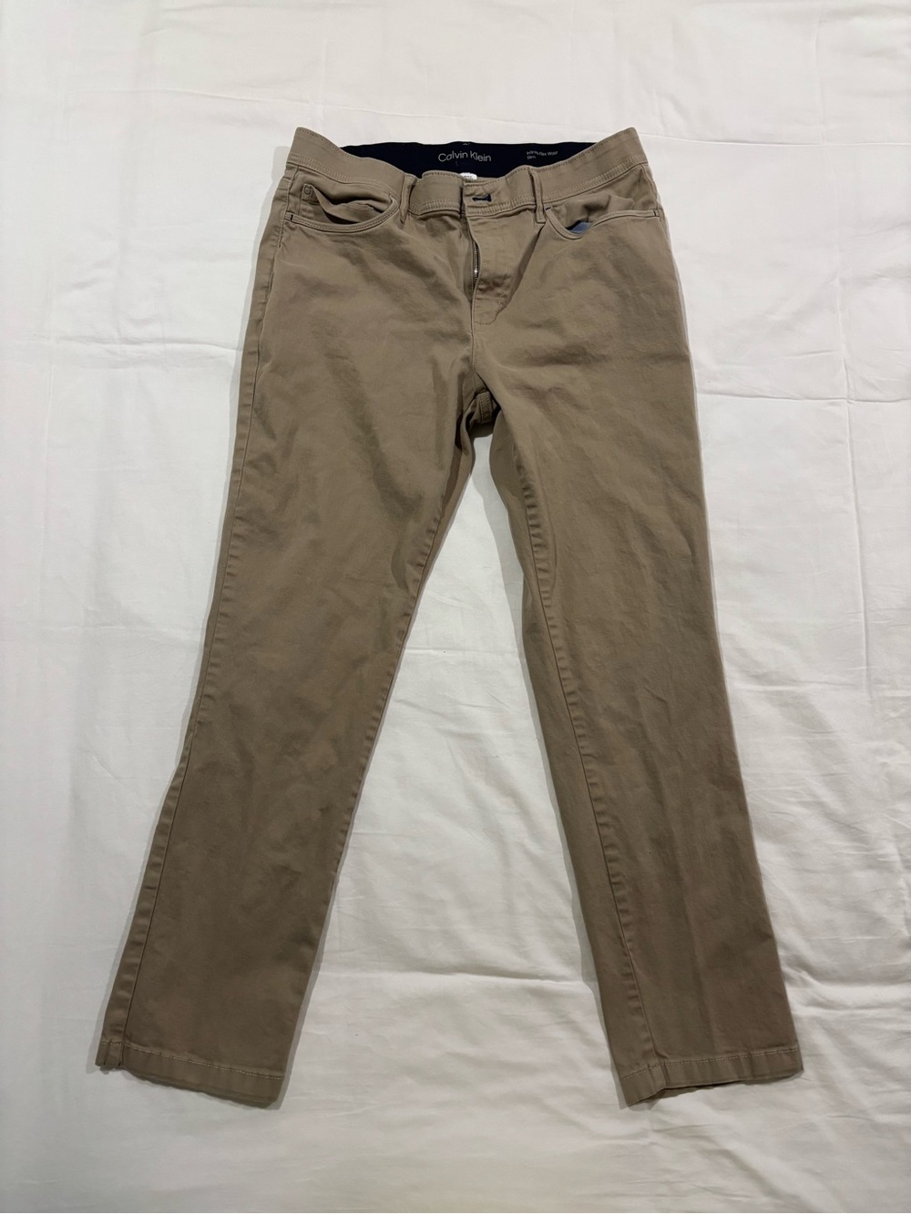 Calvin Klein Slim Tan Chinos